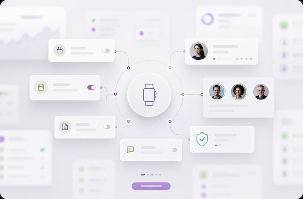 Human-AI coaching platform connection map