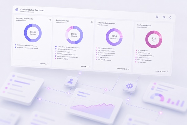 Cloud executive dashboard for AI transformation