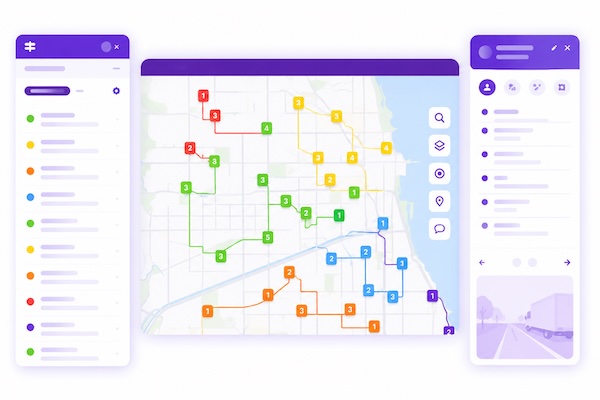 Franchise field operations route map